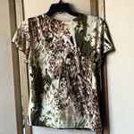 Dress Barn  Brown and Cream Patterned Top petite large Photo 9