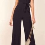 Reformation  Milly Black Jumpsuit with Belt Size: S Photo 0