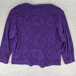 Coldwater Creek VTG No Wrinkle Skirt Set L Purple Paisley Fairycore Whimsigoth Photo 8