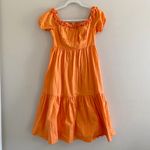 BCBGeneration Orange Off the Shoulder A-line Dress Size Large Photo 2