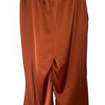 Joie  Silky Polyester Cropped Pants Paper bag Waist Burnt Orange Photo 4