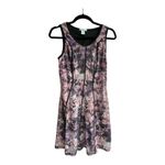 Bar III Sleeveless Mesh Lace DRESS Women's Small Pink Burgundy Lined Scoop Neck Photo 4