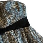 Adrianna Papell  Black Grey Strapless Convertible Maxi Dress Gown Size 0 NWOT Photo 2