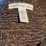 Josephine Chaus 𝅺JOSEPHINE‎ Chaus V Neck Metallic Sleeveless Sweater Size Medium Photo 2