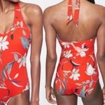 Athleta Waimea Floral Plunge Halter One Piece Swimsuit - size XS Photo 0