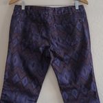Free People  Jeans Skinny Printed Aztec Purple Denim Pants Size 29 Stretch Boho‎ Photo 4