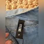 STYLEWE Light Blue Bow Design Denim Pullover Top NWT size S Photo 5