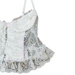 Frederick's of Hollywood Frederick’s Of Hollywood Vintage Lace Ruffle Corset Bustier Crop Top Size Small Photo 1