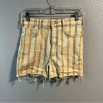 Anthropologie Anthro Pilcro Wanderer Short Cream Mustard Hi Rise Photo 2