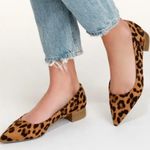 Lulus Alessia Leopard Suede Low Pointed Toe Heels Brown Size 6.5 Photo 0