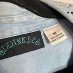 Vintage chambray embellished rhinestone cheetah button down shirt Size M Photo 3