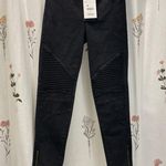 Beulah NWT  Black Moto Jeggings Photo 8