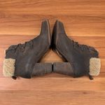 UGG  1008741 Analise Lace Up Brown Sheepskin Leather Heeled Ankle Boots Size 8.5 Photo 6