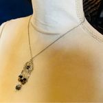 Handmade Handcrafted chandelier cat eye dragon vein larvikite crystal pendant necklace Photo 3