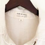 Cloth & Stone  Linen Tan Short Sleeve Rolled Hem Elastic Waist Romper Medium Photo 5