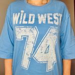 NEW Blue Wild West Tee Size L Photo 2