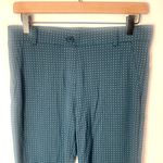 Betabrand Green Blue Printed Straight Leg Dress Pants Photo 1