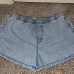 ZARA  Blue Jean High-Waisted Shorts Photo 0