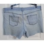 Sonoma Mid-rise Embroidered Flowers Blue Denim Jean Shorts Sz 18 Photo 1