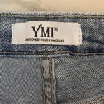 Ymi Jeans USA Wide Leg Crop Denim Blue Size 17/33 High Rise Los Angeles Photo 2