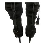 Thalia Sodi Brisaf Fabric knee high Slouchy Heel boots with tassels black size 9 Photo 2