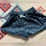 For Love & Lemons  Lola Pointelle Shorts Blue Floral xxs Photo 4