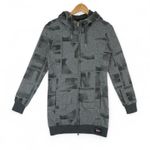 Vtg Fubu NYC 1992 Collection Hoodie Womens S Gray Allover Print Full Zip Y2K Photo 0