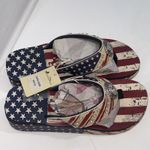 Montana West  Wedge American Flag Rhinestone Women’s Patriotic Flip Flops Size 10 Photo 2