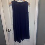 Anthropologie NWT Saturday Sunday navy sleeveless pleated side t shirt dress Photo 5