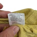 Shop The Mint Women M Yellow Boho Smocked Short Sleeve Linen Blouse Fall Layering Photo 6