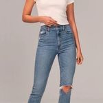 Abercrombie & Fitch NWT 90s slim straight distressed high rise jeans 35/20s Photo 0