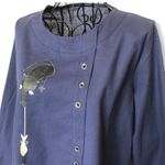 Wearable Art Cat Tunic Faux Button Photo 2