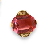 Dorlan Vintage Rhinestone Pink Clip on Earrings Photo 1