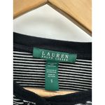 Ralph Lauren Lauren  Black White Striped Ruffled Pajama Set Long Sleeve Pants S Photo 7