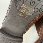 Brighton  Idol Woven Leather Tassel Mules in Brown Size 8 Photo 6