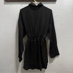 Elegant Black Shirt Dress with built Photo 3