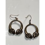 Double Ram Hoop Dangle Earrings Vintage Women Designer Jewelry Gold Photo 6