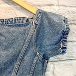 Fiorucci Vintage 90’s Women’s Large  Denim Off the Shoulder Fitted Corset Top Photo 8