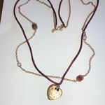 EXPRESS  Brand Double Strand Boho Beaded Heart Pendant Necklace Photo 0