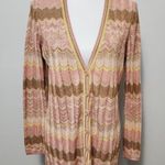 Moda International lurex chevron cardigan size large Photo 0