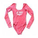 American Apparel Pink All Butts Matter Bodysuit Photo 0