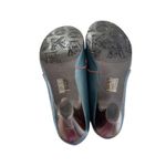 ESSKA VINTAGE RETRO LEATHER TEAL BLUE LACE UP OXFORD HEELS SZ. 6.5/37 Green Photo 6