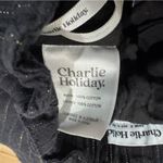 Charlie Holiday Anthropologie  Black Silver Pinstripe Shorts Women’s 4 Photo 1