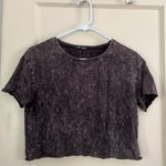 Wild Fable Cropped black distressed style T shirt Photo 0