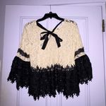 Gracia  Cream and Black Lace Blouse Photo 1