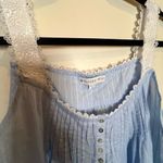 Eileen West Blue and White Striped Dress Size L Photo 2