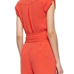 Diane Von Furstenberg  Purdette Tie-Waist Short Romper Size 8 Navy Blue DVF Photo 13