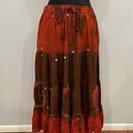 Original Anthony Burnt Orange/ Red Long Skirt Medium M Photo 0