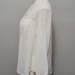 Sperry ivory sheer beaded peasant blouse size small Photo 3