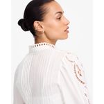 Madewell Pintucked Eyelet Mini Dress White XS NWT Clean Girl Quiet Luxury Photo 2